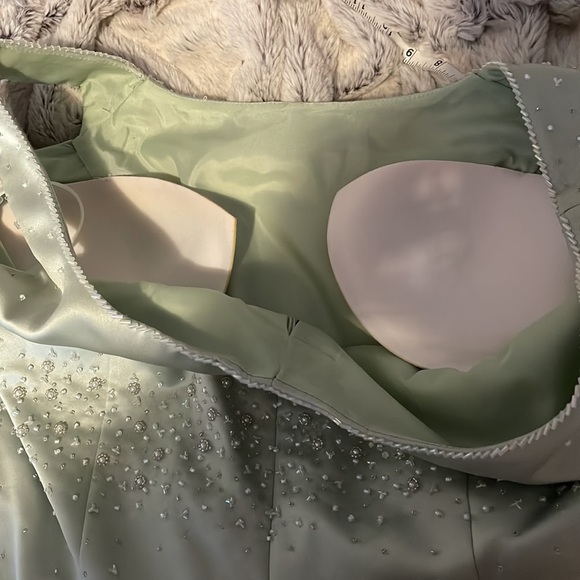 Two Piece Bridesmaid Prom Party Beaded Dress - Picture 16 of 16